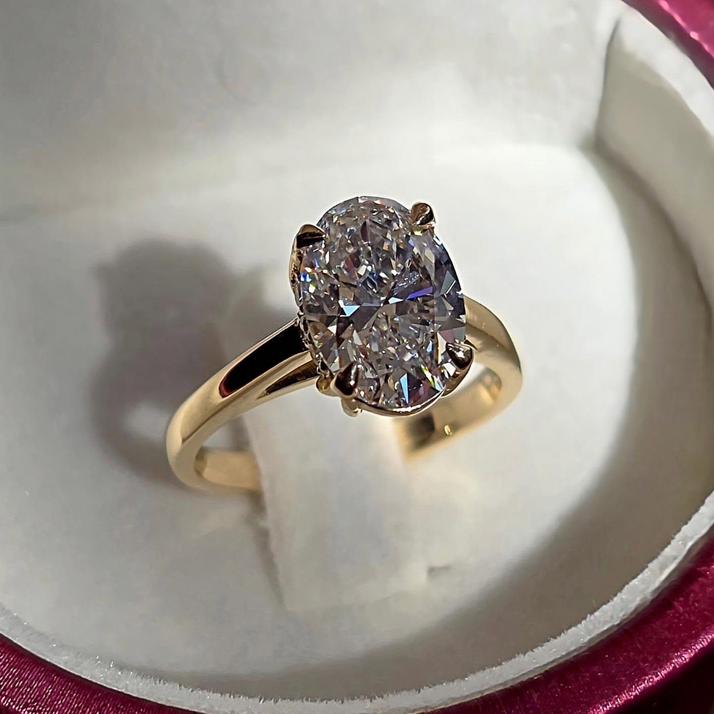 Custom design inspiration — Hidden Bloom oval solitaire by 4EVERU